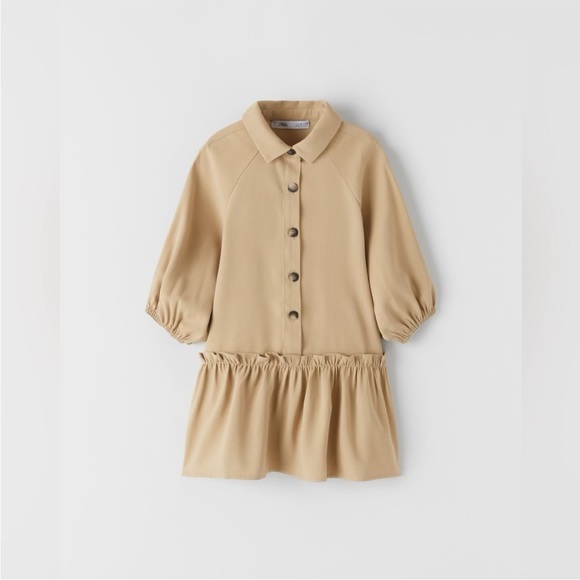 Zara Kids Khaki Shirtdress - Picture 2 of 9